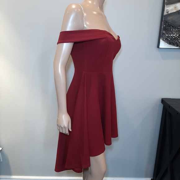 WINDSOR Off Shoulder High Low Formal Dress Sweetheart Fit & Flare - Picture 10 of 14